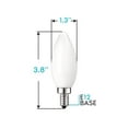 thumbnail image 3 of Luxrite LED Chandelier Light Bulbs, E12 Led Bulb Dimmable, 40 Watt Equivalent, 2700K Warm Whit, 360lm, UL Rated, 24 Pack, 3 of 5