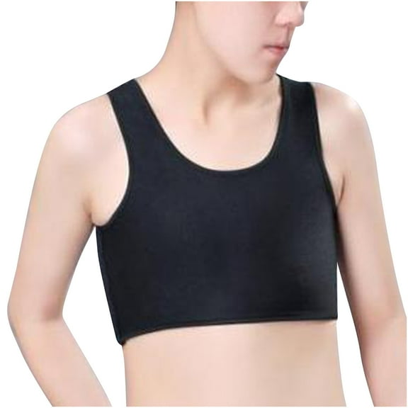Lindreshi Bras for Women Fashion Compression Chest Binder Women Sleeveless Vest Short Tank Tops
