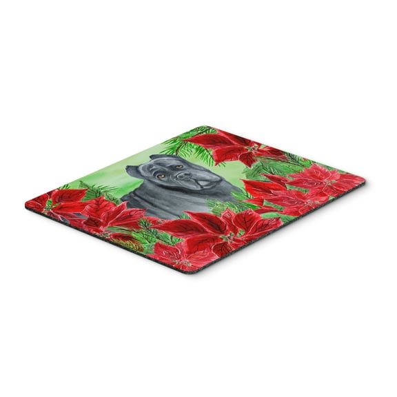 Cane Corso Poinsettas Mouse Pad Hot Pad or Trivet