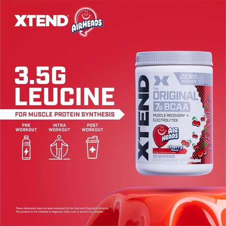 サイベーション エクステンド オリジナル BCAA エアヘッズ チェリー味 399g (14oz) 約30回分 SCIVATION XTEND Original BCAA Airheads Cherry
