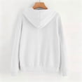 thumbnail image 4 of Fmbrln Women's Halloween Graphic Hoodie Long Sleeve Drawstring Hooded Sweatshirt Casual Pumpkin Print Pullover Tops with Pocket White L, 4 of 5