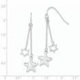 thumbnail image 2 of Sterling Silver Diamond-cut Star Dangle Shepherd Hook Earrings QE11920, 2 of 2
