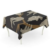 SIDONKU Colorful Flat The Various Movements of Sloth Behavior Tablecloth Table Desk Cover Home Party Decor 52x70 inch