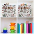 thumbnail image 6 of Yayeee Canvas Storage Basket with Handles for Shelves Fabric Bins Closet Organizer, White Nordic Christmas House, 6 of 8