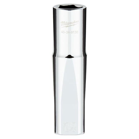 UPC: 0045242589432 | Milwaukee-45-34-9138 1/2 in. Drive 14MM Metric 6-Point Deep Socket with FOUR FLAT Sides