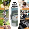 thumbnail image 7 of Sport Bottle Water Bottle Tritan Food Grade Clear Outdoor Water Bottle Bike Water Bottle Sturdy and Durable Green Christmas Snowman, 7 of 7