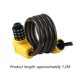 thumbnail image 5 of Bicicleta Candado de cadena de 12 M Candado de cable de seguridad para bicicleta/scooter/kayak (amarillo) Ndcxsfigh Accesorios para bicicletas, 5 of 9