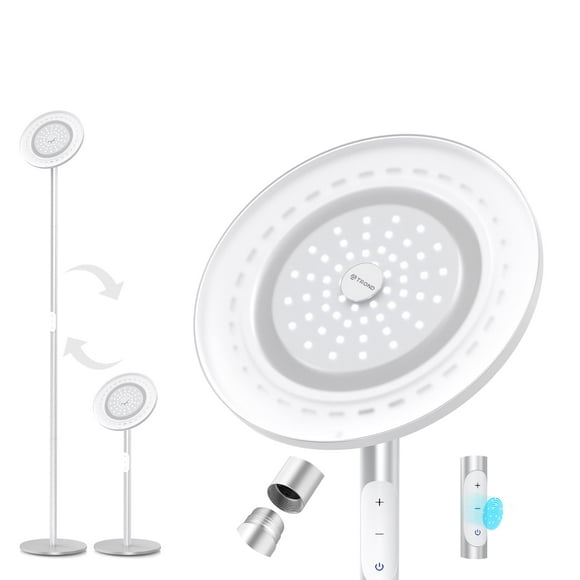 TROND Floor Lamp, LED Torchiere Uplight Lamp, 5 Brightness Aluminum Modern Standing Light, 5500K Natural Daylight, 5000 lm, 71in Tall, 30 Mins Timer,