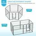 thumbnail image 4 of Bestpet Dog Playpen, 32 Inch Height 6 Panels Exercise Pen with Door, Indoor Outdoor Fence for Medium Large Pets, RV Camping Yard Black, 4 of 12