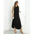 thumbnail image 3 of Vestido de playa sin mangas de verano para mujer, vestidos largos., 3 of 5