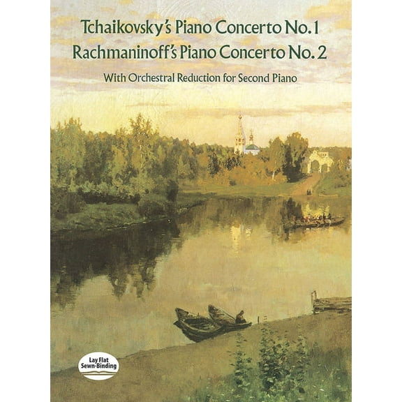 Dover Classical Piano Music: Four Hands Tchaikovsky's Piano Concerto No. 1 & Rachmaninoff's Piano Concerto No. 2: With Orchestral Reduction for Second Piano, (Paperback)