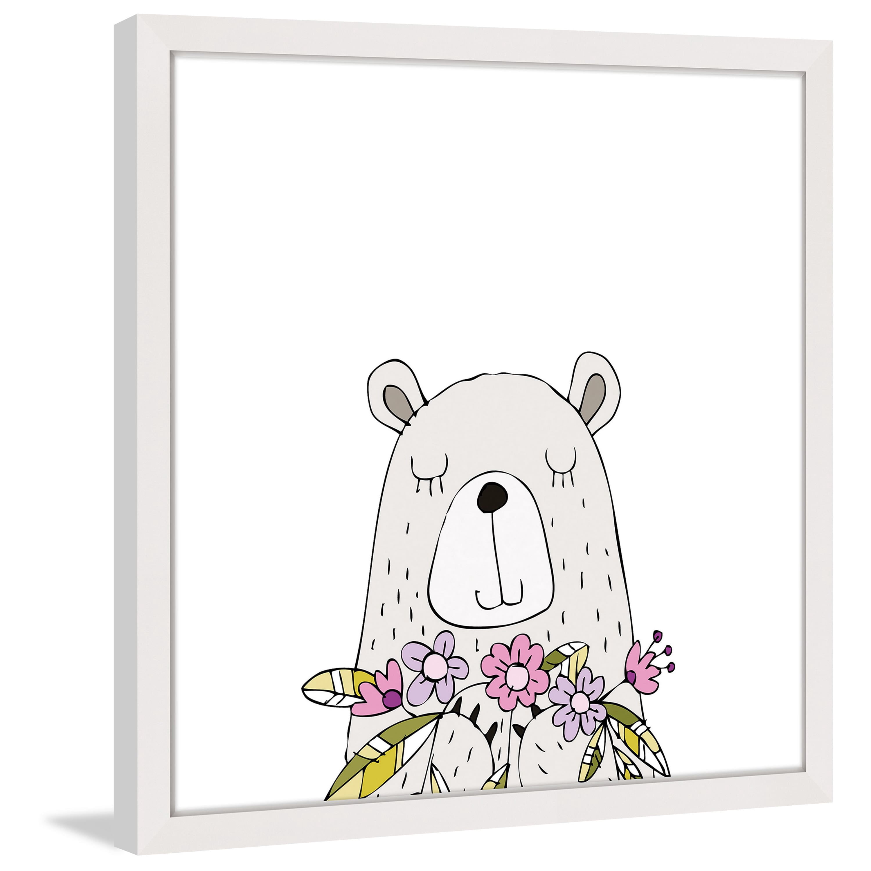 Marmont Hill "Square Bear" by Shayna Pitch Framed Painting Print