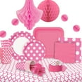 thumbnail image 3 of 9" Polka Dot Paper Dinner Plates, Pink, 8ct, 3 of 3