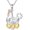 Chicken-1, variant on YAFEINI Cat/Dog/Phoenix/Eagle/Whale/Shark/Puffin/Starfish/Chicken/Butterfly/Owl/Bee/Frog/Seahorse Necklace Sterling Silver Animal Pendant Jewelry Gift for Women