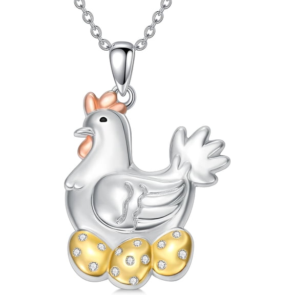 YAFEINI Cat/Dog/Phoenix/Eagle/Whale/Shark/Puffin/Starfish/Chicken/Butterfly/Owl/Bee/Frog/Seahorse Necklace Sterling Silver Animal Pendant Jewelry Gift for Women