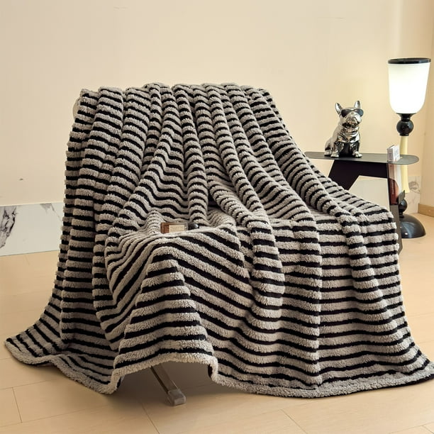 Manta De Franela Manta de terciopelo de leche de poliéster gris de 150x200cm, funda para sofá/cama (1 pieza) Rkxzt