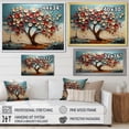 thumbnail image 4 of Designart "Orchid Haven Colorful Golden Branches I" Oversized Landscapes Wall Art - Country Colorful Tree Bedroom Canvas Wall Art, 4 of 4
