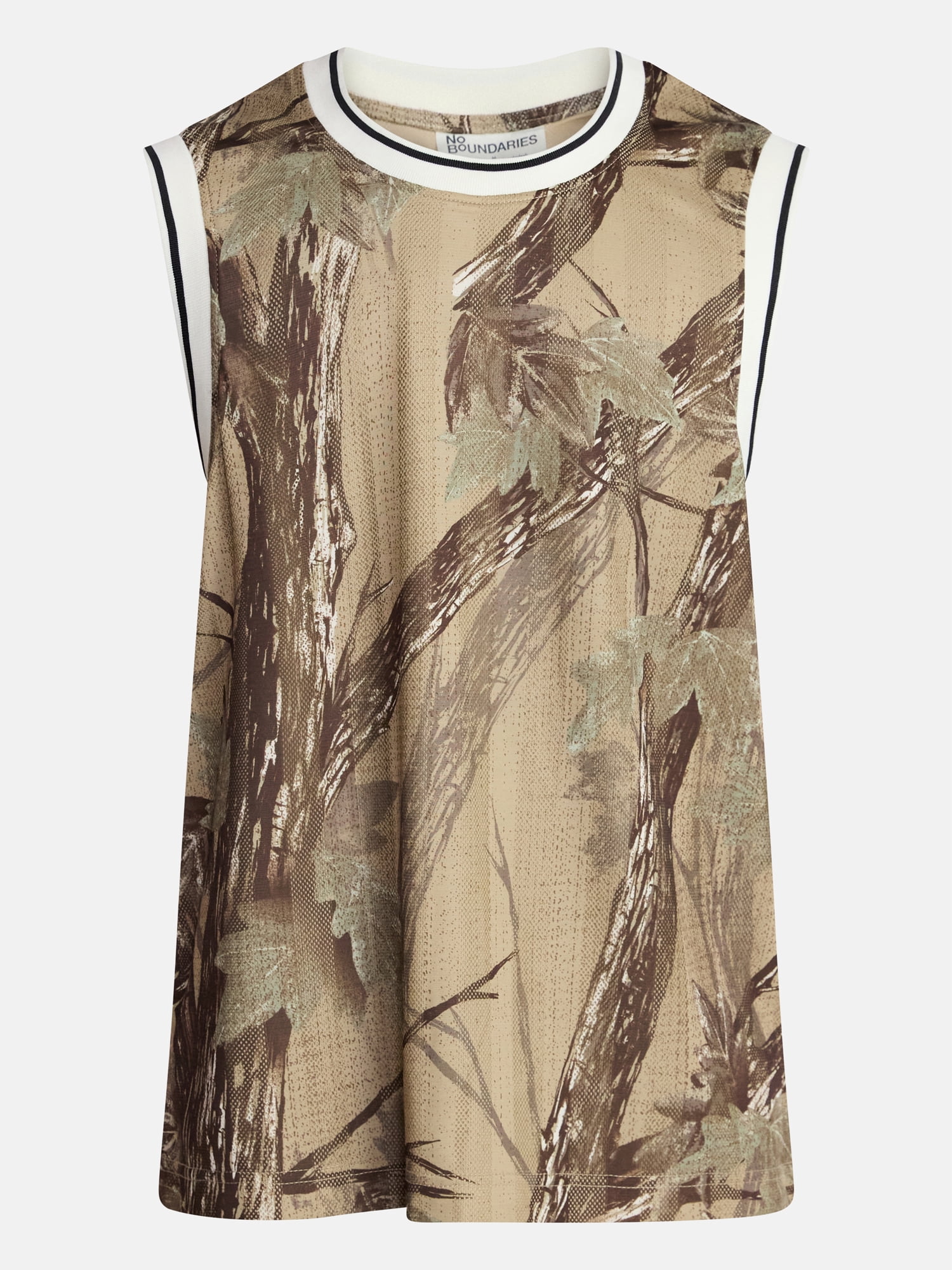 No Boundaries Printed and Solid Mesh Tank Top, Men's XS-4XLT