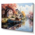 thumbnail image 2 of Designart Art Mural de Canaux, Peinture de Voies Navigables Rouges, Déco Murale de Canaux, Toile Traditionnelle Rouge, 40x30 Pouces, 2 of 5