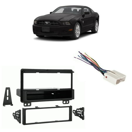 Fits Ford Mustang 2004 Single DIN Aftermarket Harness ... car audio wiring kit walmart 