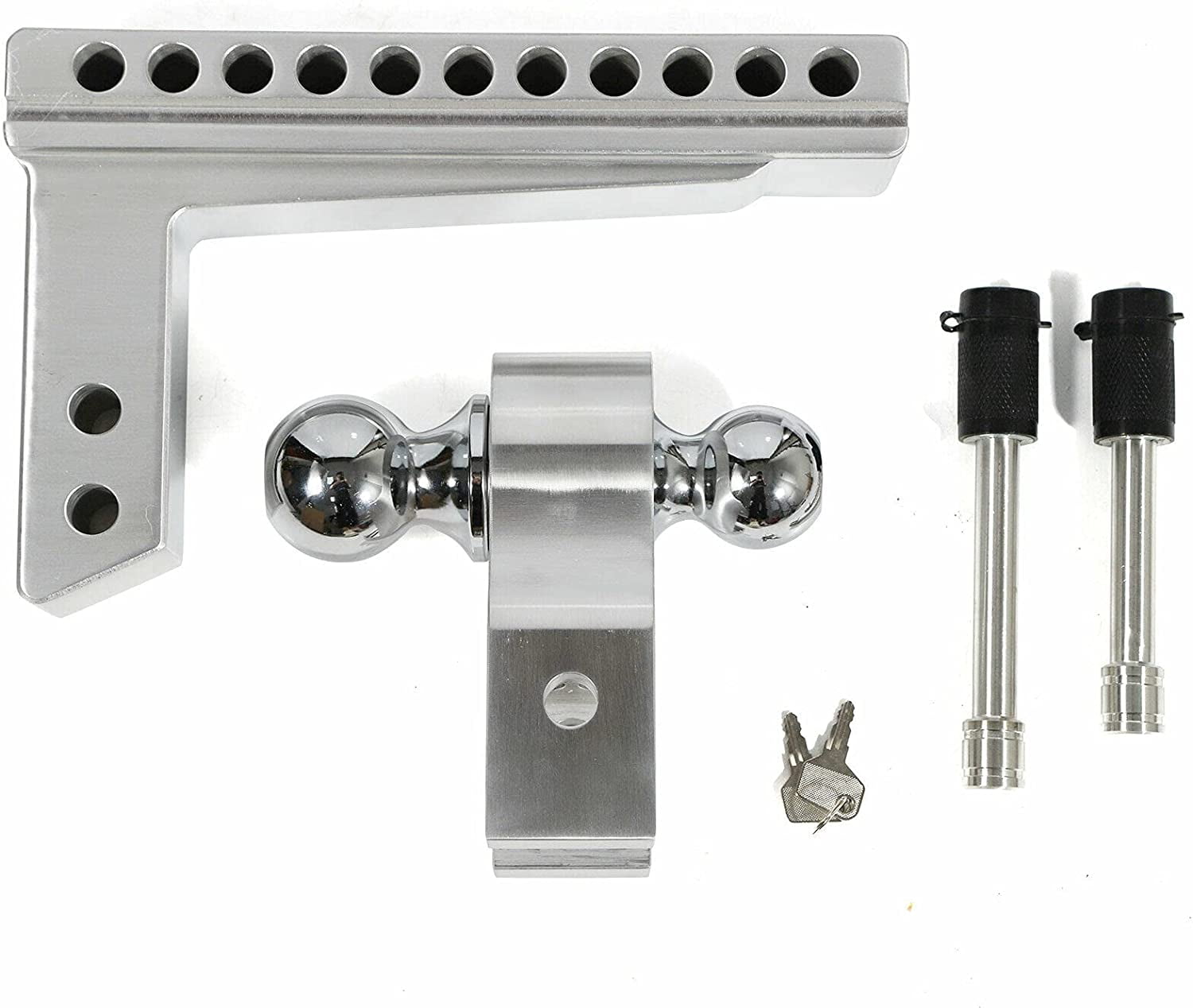 Miumaoev 10'' Drop Hitch Aluminum Adjustable Trailer Hitch Towing Ball