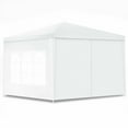 thumbnail image 3 of GVN 10ft x 10ft White Outdoor Canopy, 4 Removable Sidewalls and Full Waterproof, 3 of 7