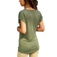 thumbnail image 2 of DYMADE Women's V-neck Short Sleeve Basic Summer Basic Tee Shirt, 2 of 3