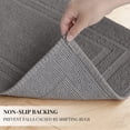 thumbnail image 6 of Yiannan 20x32 Inch Cotton Bath Rug, Soft Absorbent Non Slip Mat, Machine Washable Non Shedding, Fashionable Mat for Bathroom, Kitchen and Laundry,Dark Gray, 6 of 8