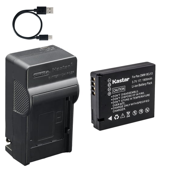 Kastar 1-Pack Battery and AC & USB-C Charger, Compatible with BCJ13 BP-DC10 Camera, for Panasonic Lumix LX5 LX6 LX7 and Leica D-Lux 5 D-Lux 6 Digital Camera