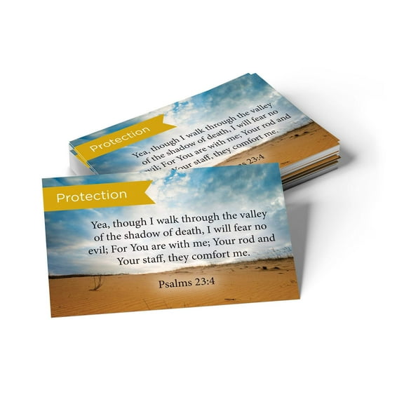 Pass Along Scripture Cards, Protection, Psalms 23:4, Pack 25