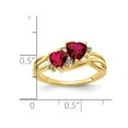 thumbnail image 2 of 1.60 Carat (ctw) Lab-Created Heart Ruby Ring in 10K Yellow Gold, 2 of 4