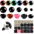 thumbnail image 1 of Ojos y narices de seguridad de plástico para muñecas artesanales de ganchillo Amigurumi, animales de peluche y ositos de peluche (hy), 600 Uds., 1 of 3