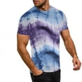thumbnail image 5 of Taylonsss Unisex Gradient Print Round Neck Short Sleeve T-Shirt for Casual Sports and Daily Wear Breathable Elastic Poly-Spandex Blend Spring Summer Fall, 5 of 9