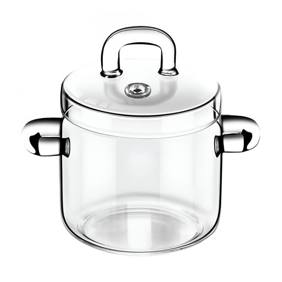 ACDANC Glass Saucepan with Cover,Heat Resistant Stovetop Glass Cooking Pot with Lid for Pasta Noodle,Soup,Milk,Clear Simmer Pot for Potpourri Christmas Holiday Home Fragrance Simmer Pots