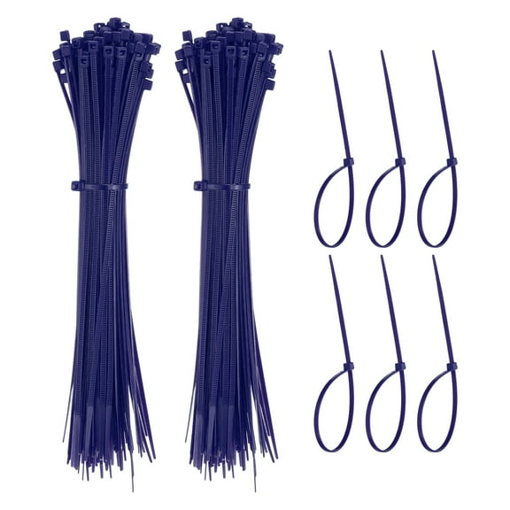 Zip Ties Plastic Cable Ties, Self-Locking Wire Zip Tie 8 Inch - (1000 Pack, Navy Blue)