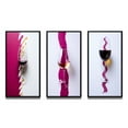 thumbnail image 2 of Designart "Red Wine Glass Presentation Magenta Elegance I" Wine & Champagne Framed Wall Art Set Of 3 - Pink Traditional Frame Gallery Set For Office Decor, 2 of 6