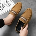 thumbnail image 6 of Men's Casual Loafers Slip On Comfortable Slippers Leather Shoes Lightweight Driving Shoes Male Moccasins Classic Penny Loafer Flats Outdoor Walking Shoes, 6 of 13