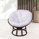 thumbnail image 4 of Bewildely Cojín de asiento al aire libre Cojines de silla Cojines de silla impermeables redondos para hamaca azul Decoración del hogar Blanco 60x60cm, 4 of 6