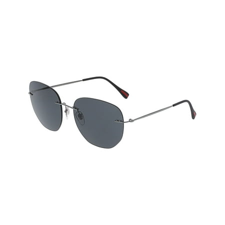 Prada Men's Anti-reflective PS50TS-5AV5S0-57 Black Rimless Sunglasses