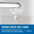 thumbnail image 5 of Mainstays Nolan Easy Hang Hookless Fabric Shower Curtain with View, 70" x 74", White, 5 of 12