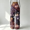thumbnail image 6 of Trgacdwlo Halloween Fuzzy Pajama Pants Spooky Season Wide Leg Women's Flannel Pajama Pants Elastic Waist Winter Cozy Warm Lounge Pants Women, 6 of 6