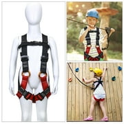 Children Climbing Full Body Safety Belt ，Child Safety Harness Rock Climbing Rappelling Safety Belt for Climbing Hall Hiking Training Case Protection(8-13 Years)