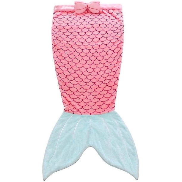 Flannel Cartoon Children Sleeping Bag Shark Wrapped Blanket Leisure Air Conditioning Blanket Baby Anti Kick Mermaid Sleeping
