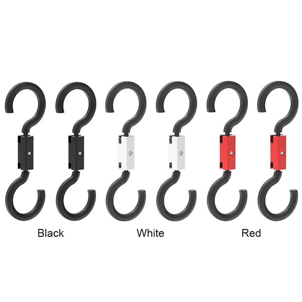 Colgador en forma de S Capacidad de carga 6 kg Gancho de coche ABS para bolsa de la compra (negro) Likrtyny Accesorios para autos y motos