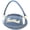 Blue, variant on Women American Football Shaped Crossbody Bag Denim Shoulder Bag Rugby Clutch Handbag Unique American Football Purse for Lady