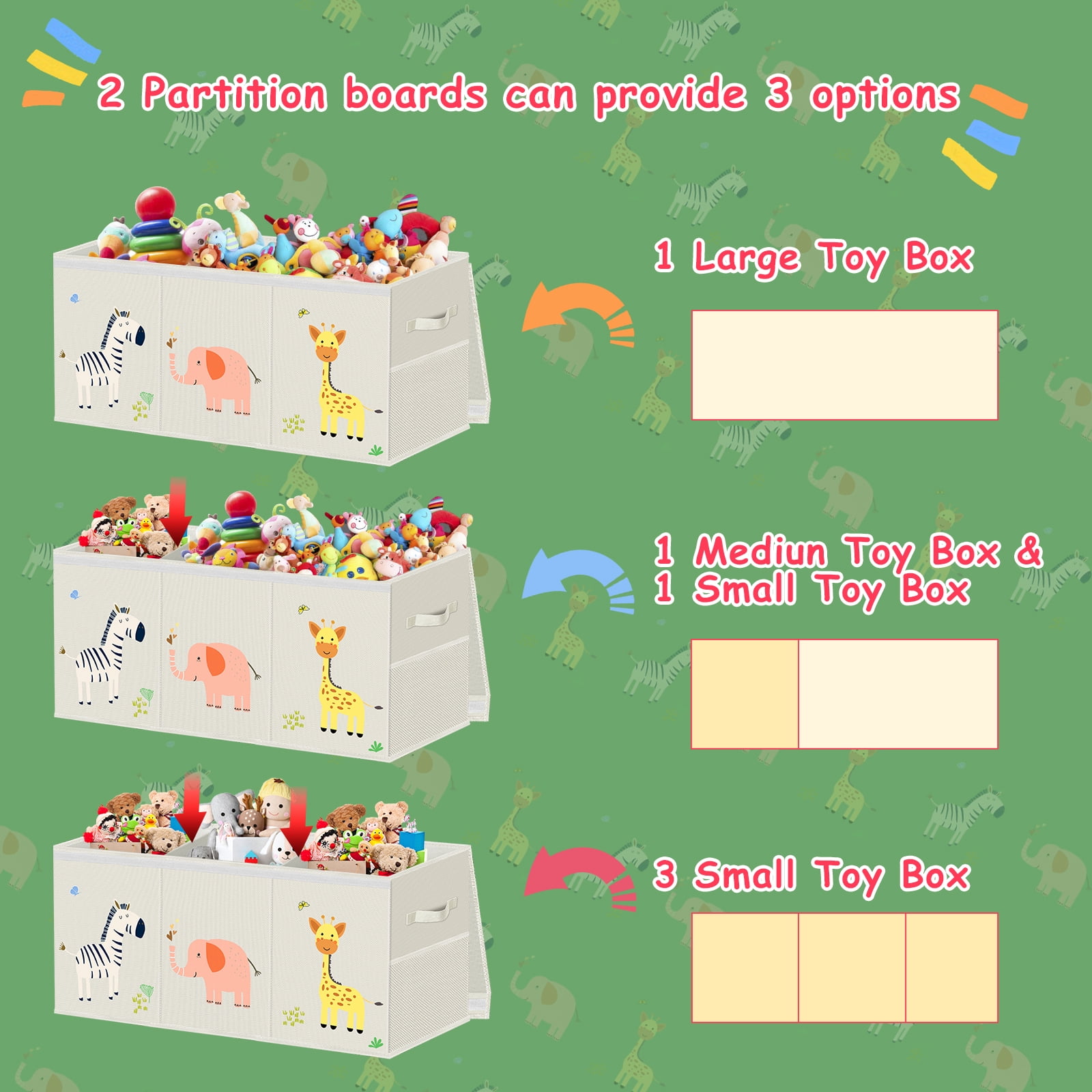 Extra Large Toy Box, Collapsible Sturdy Kids Toy Chest for Boys, Girls, Kids, 39*13.5*15.5",Toy Storage Organizer Toddler Storage Bins with Lids, Toy Box for Living Room, Bedroom, Nursery, Beige