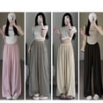 thumbnail image 2 of Pants Women All-match Elastic Waist Daily Straight Leisure Loose Korean Style, 2 of 8