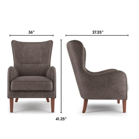 Finch - Morgan Traditional Foam Wing Chair - Espresso Brown