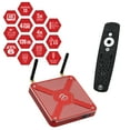 thumbnail image 4 of BuzzTV X5 SS Android 13 TV Box, 4GB DDR4 RAM, 128GB Storage, Scarlet Red Aluminum, Voice-Controlled Remote, Wireless AX, USB-C, Global Power Adapters, 4 of 16