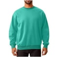 thumbnail image 2 of Wlynlyn Mens Sweatshirts Crewneck Soft Long Sleeve Warm Fleece Solid Color Loose Fitted Thick Pullover Tops, 2 of 8